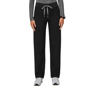 Figs Women's TALL Black High Waisted Livingston Straight Leg Basic Scrub Pants